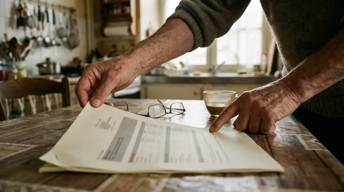 Un artisan relit un document avec son client